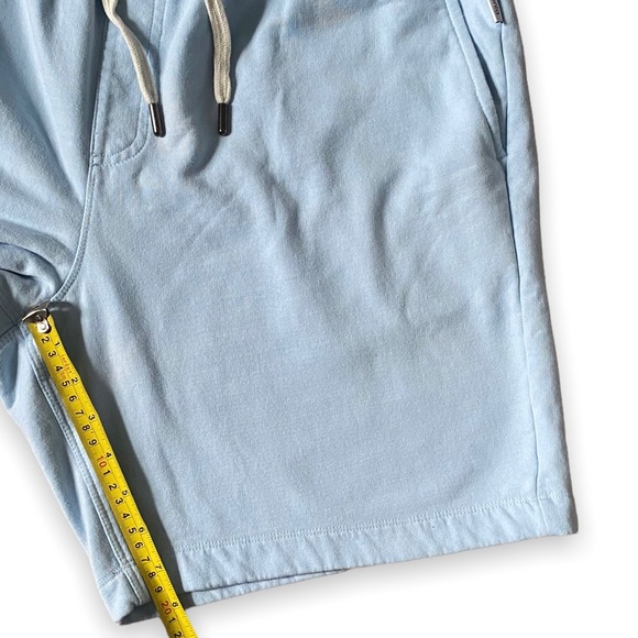 Onia French Terry Drawstring Shorts Sky Blue Premium Cotton Blend Sweat Shorts - Picture 8 of 8